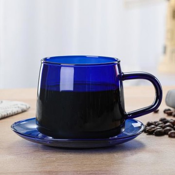 零極限清理工具藍色玻璃杯子瓶子耐高溫精致馬克杯帶把修蘭太陽水