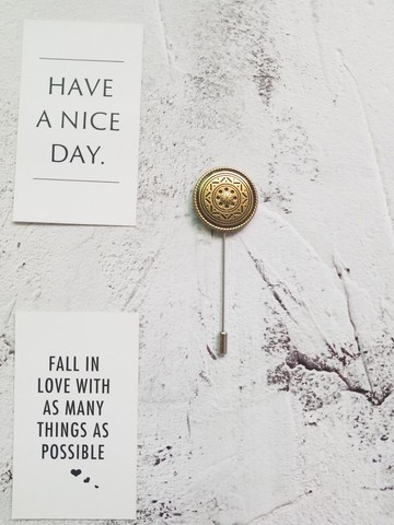 純銅星座刻紋胸針胸花一字針插針大氣款式