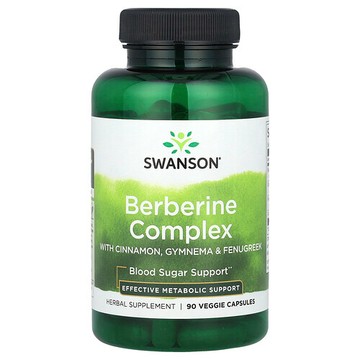 Swanson Vitamins, 小檗鹼復合物，90 粒素食膠囊