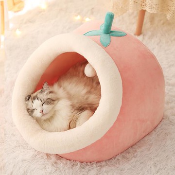猫窝四季通用猫咪床半封闭式房子别墅可拆洗狗窝冬季保暖宠物用品 幸福驛站