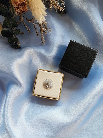 美國西洋古董飾品 /Swank霧銀刷紋質感領帶扣/男士珠寶Tie buckle