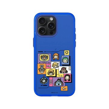 iPhone 15 Pro Max Clear 激光藍 - 航海王 One Piece - 未來島蛋頭篇 - Q版大集合