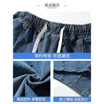 WASSUP ISSUE美式高街工裝牛仔褲男款秋冬寬松休閑直筒闊腿褲子男