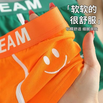 【臺灣出貨 免運】新款男士內褲男棉質男生四角褲青年潮流男款平角褲頭寬鬆透氣短褲
