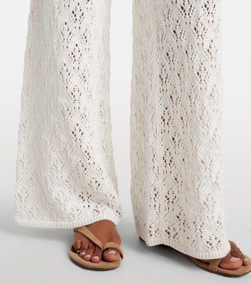 Faithfull Fio pointelle cotton wide-leg pants