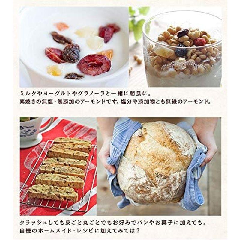 海と太陽 旅するアーモンド 500g チャック袋入り ロースト 素焼き 無塩 無添加