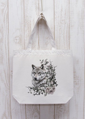 ronronWOLF Calld? Outing Tote Natural / R035-BT-NA