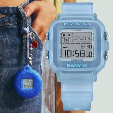 CASIO卡西歐 BABY-G+PLUS 錶殼吊飾 時尚腕錶 BGD-10KG-2