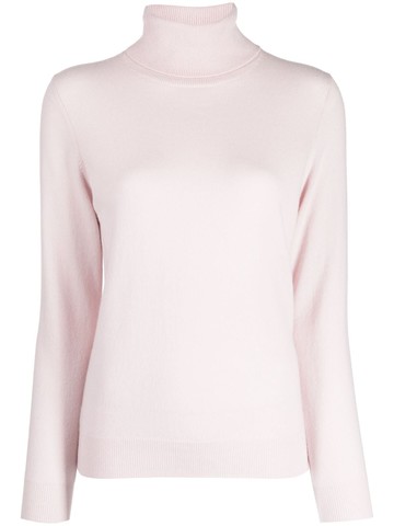 N.Peal - ribbed-knit roll neck sweater - women - Organic Cashmere - M - Pink