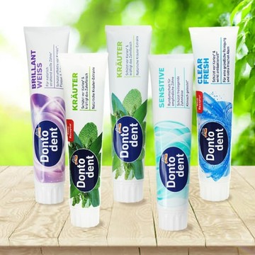 德國 Dm Dontodent全效草本／全效亮白／全效敏感性／全效含氟清新牙膏(125ml) Vegan 純素 DS021218