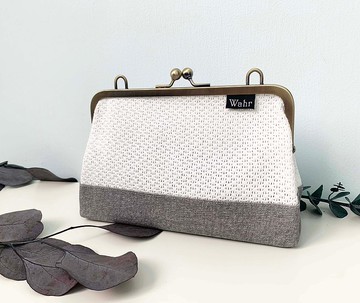 白網與石灰編織 口金包 手拿包 側背包 肩背包 隨身包 編織包