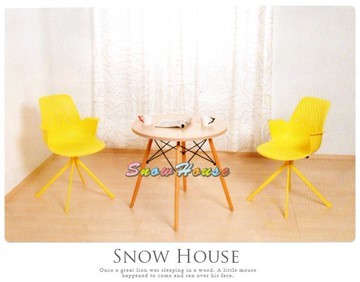 X536-11/12 S5造型圓桌(白橡木)/洽談桌/餐桌/茶几/咖啡桌(不含椅子) 雪之屋高雄門市