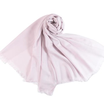 COACH 大C LOGO蠶絲羊毛薄圍巾-灰紫