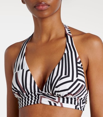 Max Mara Alberta printed halterneck bikini top