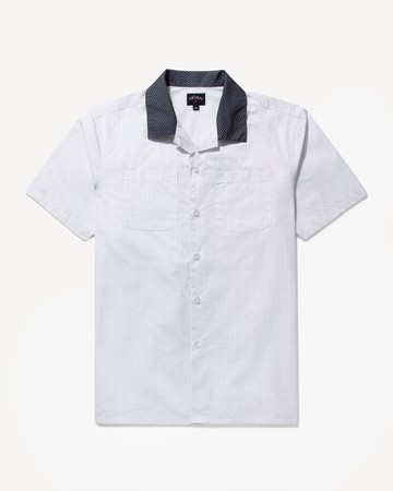 Noah Mixed-Up Shirt Navy/White / M