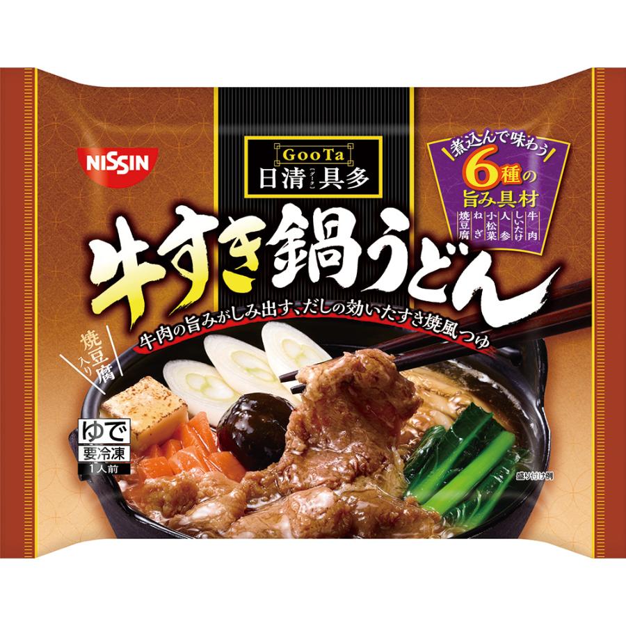 [冷凍食品] 日清食品 日清具多 牛すき鍋うどん 298g