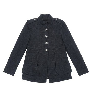二手品 Chanel 雙C Logo圓釦雙層西裝外套#36(黑)