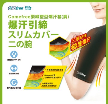 Comefree緊緻塑型爆汗套(肩)(三層結構/蓄熱肩帶/挺胸/束套/促進流汗/燃燒卡路里/GetSport)
