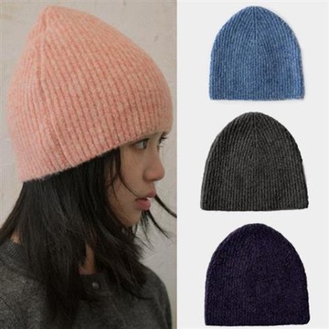 【巴黎精品】現貨+預購 針織毛帽保暖帽秋冬造型防寒加絨加厚磅質感休閒生日禮物-純色羊毛混紡花5色a1ls20