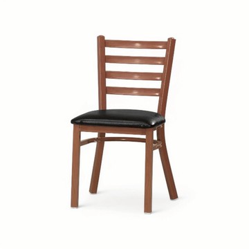 梯背餐椅 日式 極簡設計 鐵腳烤木紋材質 原木色 胡桃色 CHR096