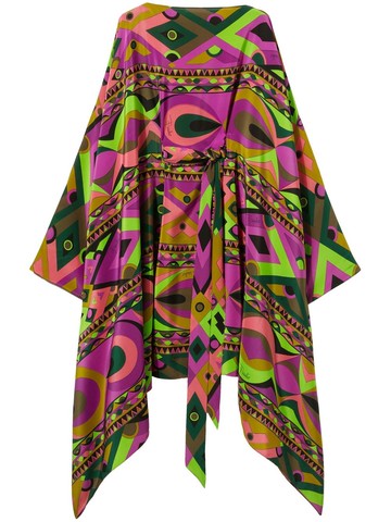PUCCI - asymmetric geometric dress - women - Silk - One Size - Pink