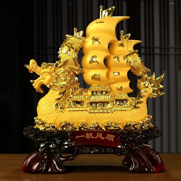 一帆風順帆船擺件客廳家居辦公室電視柜裝飾品書架酒柜書柜擺設