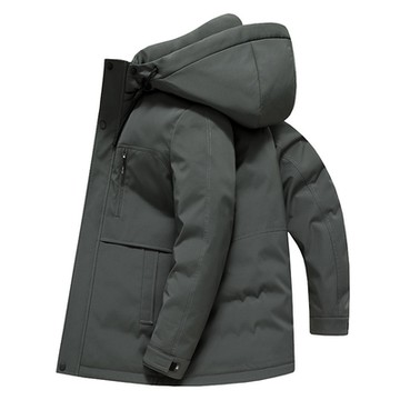 [巴黎精品] 真羽絨90%白鴨絨羽絨外套羽絨衣夾克-保暖中長羽絨防寒休閒男外套3色a1is50