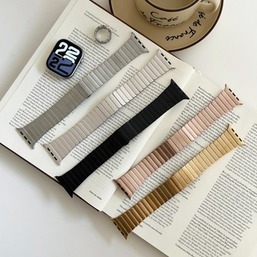 經典蝴蝶扣金屬錶帶 適用於 Apple watch錶帶 iWatch錶帶 手腕錶帶