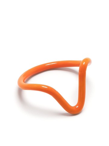 Eshvi - Meta sculpted ring - women - 18kt Gold Plated Silver/18kt Gold Plated Brass - 5 - Orange
