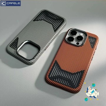 Magsafe磁吸手機殼 散熱殼 碳縴紋皮革 適用於iPhone 15 14 13 12 Pro Max 蘋果保護殼