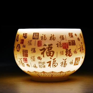 個人專用茶杯般若杯羊脂玉德化白瓷品茗杯心經功夫茶具建盞主人杯