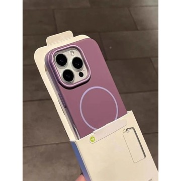 ✨限時特惠✨日落紫適用蘋果16promax手機殼柔潤磁吸iPhone15pro高級感14/13薄