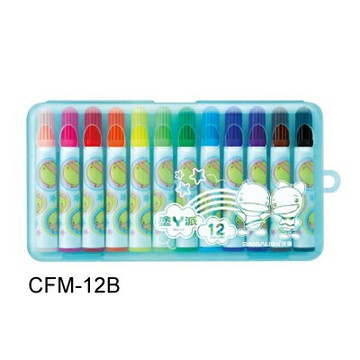 寒暑假必備 熱銷推薦 滿額再折【史代新文具】SIMBALION CFM-12B 功夫鴨彩色筆 (12色)-外盒圖案隨機出貨