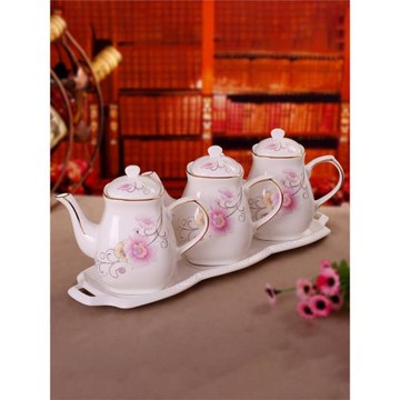 瓷美柯 陶瓷油壺調料瓶廚房防漏油壺油瓶套裝醬油瓶餐桌廚房用品