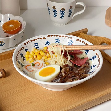 *穆尼*日式拉面碗斗笠碗大容量泡面碗圓形面碗大湯碗螺螄粉碗大號