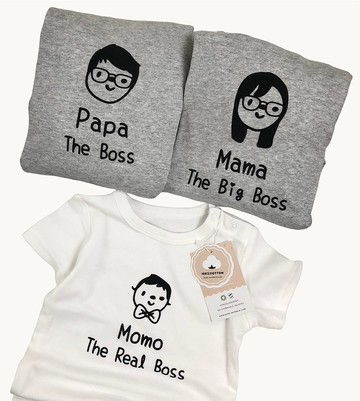 蝴蝶結++客製化公仔日式親子裝