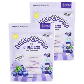 AGA-AE 益生菌寶寶米餅  藍莓  20g  2包