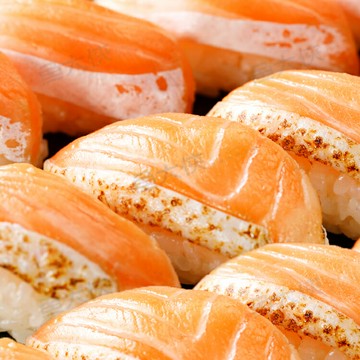 炙燒鮭魚肚肉片(40片/320g/盤)-1B3B【魚大俠】FH188