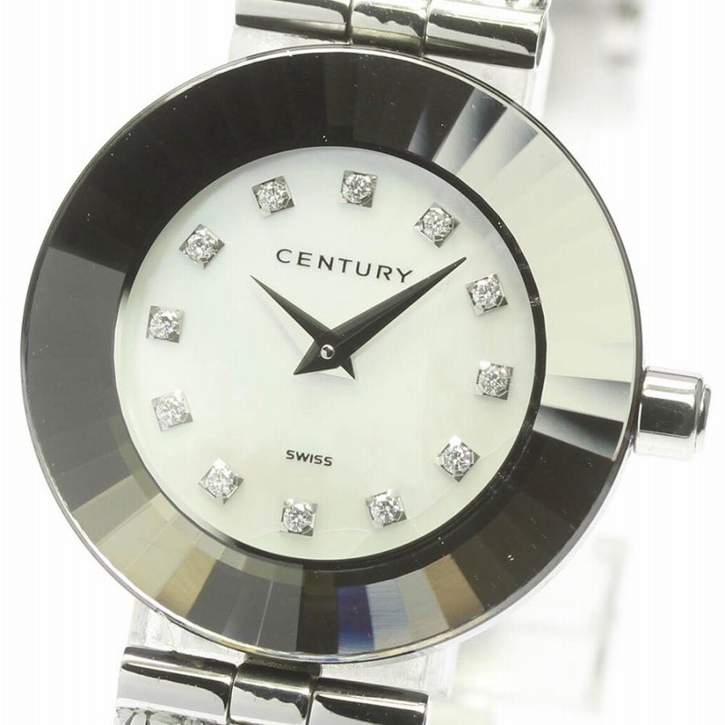 CENTURY】センチュリー タイムジェム 12Pダイヤ クォーツ レディース  