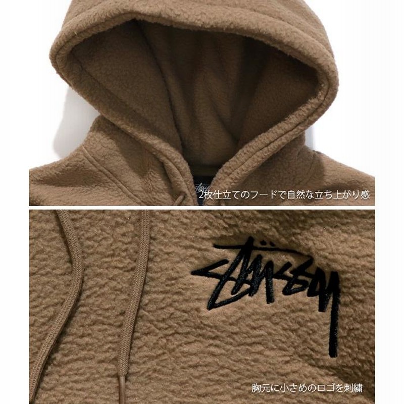 【即完売☆レアモデル】stussy ボアフリース パーカー 人気カラー グリーンせいちゃん古着ショップ