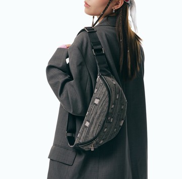 時尚前沿牛仔腰包－率性牛仔