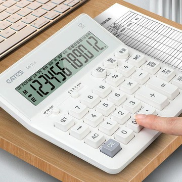 【台灣出貨】古德BS-5S計算器計算機語音款大屏幕機械大按鍵帶聲音辦公商用ins