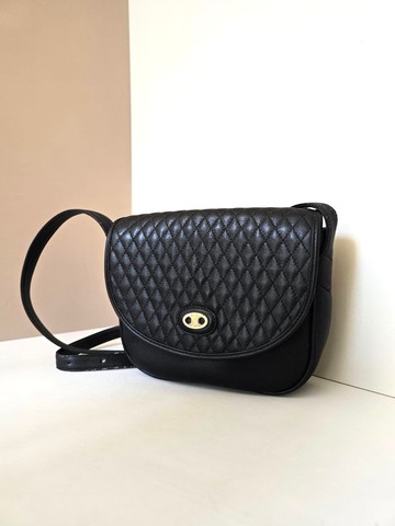 絕版中古包 Celine黑色凱旋門馬鞍包 皮革包 單肩包 側背包 斜背