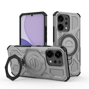 磁吸支架 軍規防摔殼 OPPO Reno14F Reno14 Pro Reno13 手機殼 四角氣囊 旋轉支架 保護殼