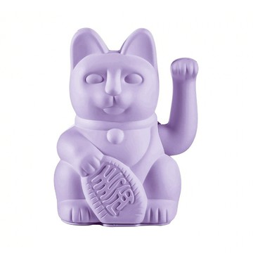 DONKEY 幸運繽紛招財貓 - 淡紫色 15cm