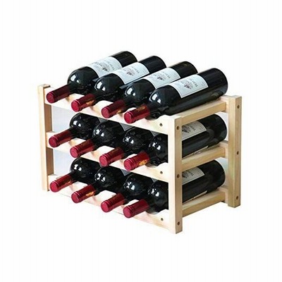 木製 ワインラック ワインホルダー 3段 12本収納 ワイン シャンパン ボトル ウッド 収納 スタンド インテリア ディスプレイ 積み重ね 通販 Lineポイント最大get Lineショッピング