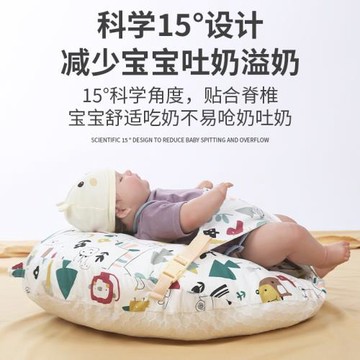 嬰兒防吐奶斜坡墊寶寶防溢奶斜坡枕新生兒躺喂奶神器哺乳枕頭枕芯