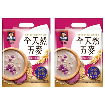 QUAKER 桂格 全天然五麥 山藥白芝麻 10入  295g  2袋