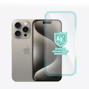 Torrii iPhone15Pro Max 抗菌手機保護貼-高清