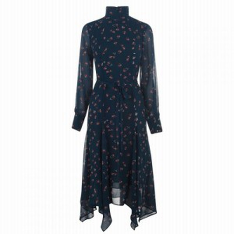最安値で キャラン ダナ ニューヨーク Winter Cyan Dress Shirt Floral ワンピース ドレス シャツワンピース ワンピース レディース Dkny ロング マキシ丈 Sutevalle Org